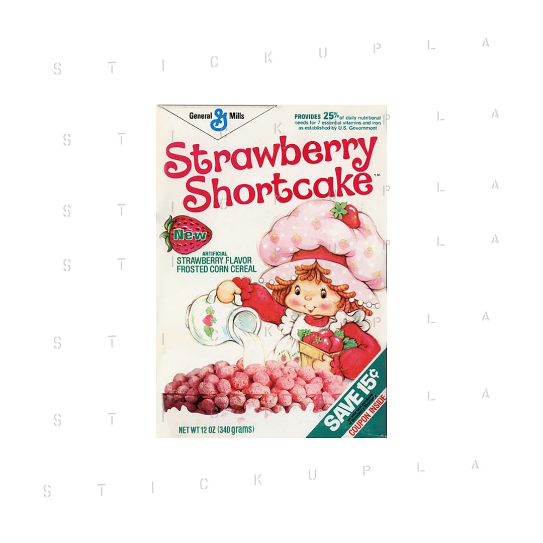 Strawberry Shortcake Cereal Box Vintage Americana Sticker Etsy