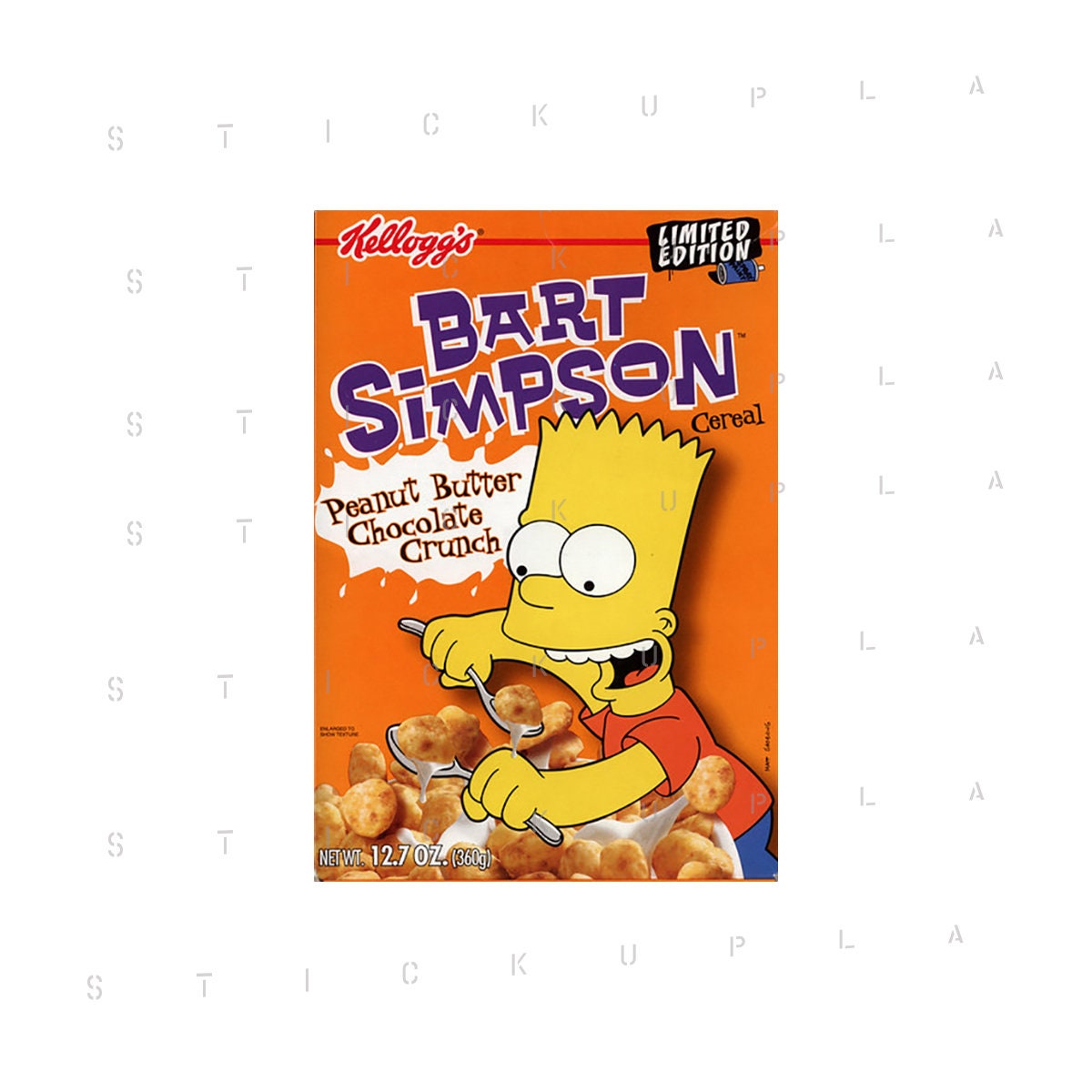 Bart Simpson Cereal Box Vintage Americana Sticker Etsy Australia