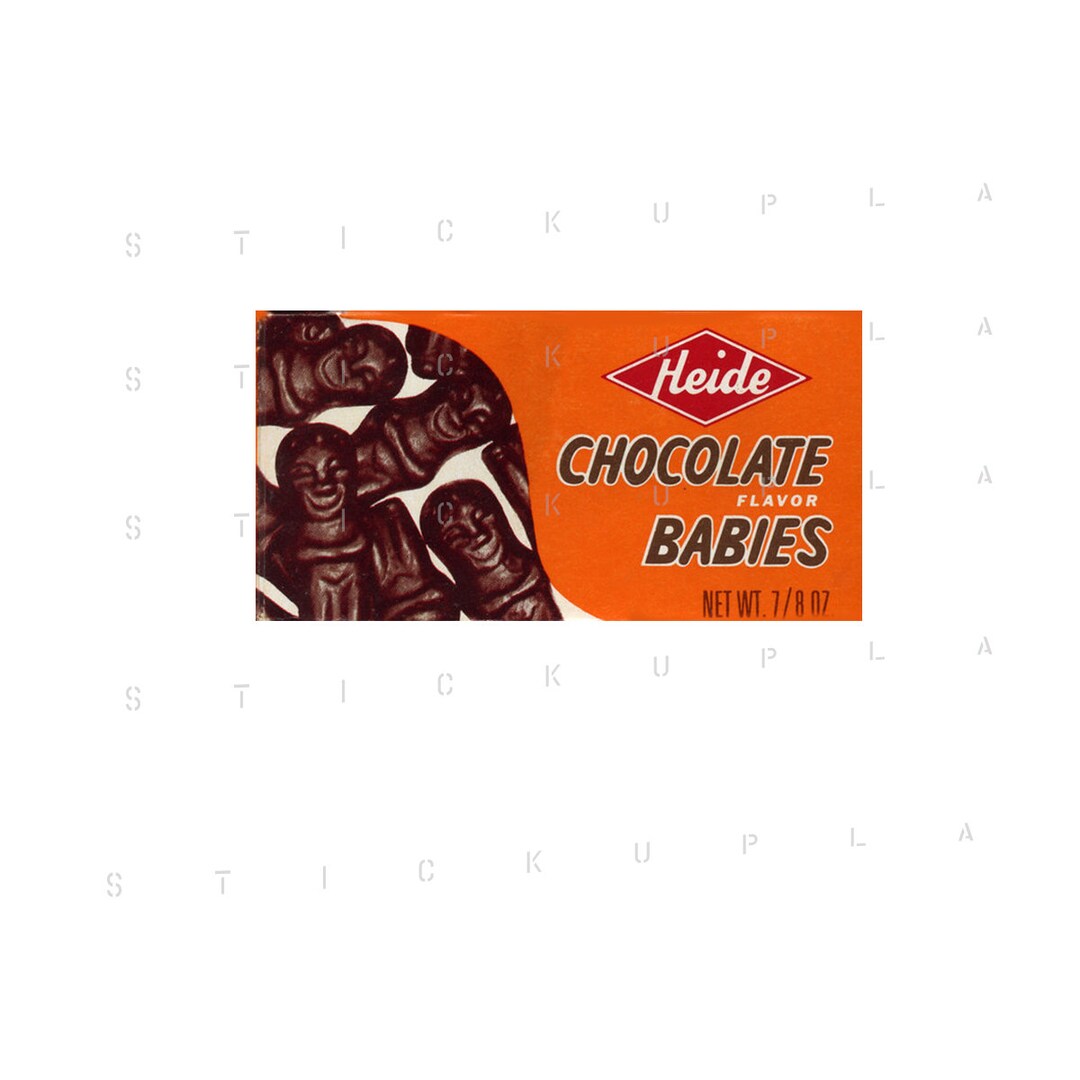Chocolate Babies Candy Vintage Sticker Etsy