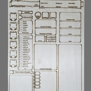 Buy DIGITAL Dnd 5e Character Sheet SVG, Dxf, PDF Dungeons and Dragons ...
