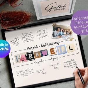 "Personalisierte Canva Abschied Geschenk, Nachricht Poster, ""Jedes Ende ist ein neuer Anfang, Co-worker Boss Auf Wiedersehen""."