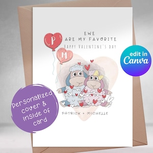 Funny Romantic Printable Cards - Sheep, Valentine&#39;s Day, Birthday, Engagement, Wedding, Anniversary, Boyfriend, Girlfriend, Husband, Wife