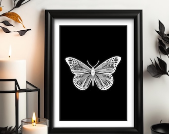 Butterfly Wall Art: Modern Home Decor Print (Digital Download)
