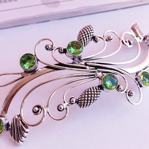 Stunning Antique handmade silver plated hair clip barrette celtic viking knot hair pin\ hair clip for women\ hair pin\ handmade hair jewelry