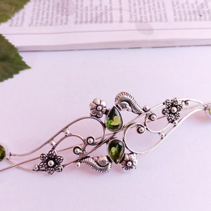 Beautiful Unique vintage handmade silver plated hair clip barrette celtic viking knot hair pin hair clip for women hair pin hair jewelry image 1