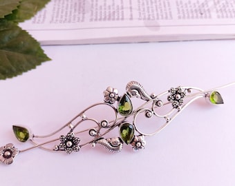 Beautiful Unique vintage handmade silver plated hair clip barrette celtic viking knot hair pin\ hair clip for women\ hair pin\ hair jewelry