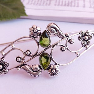 Beautiful Unique vintage handmade silver plated hair clip barrette celtic viking knot hair pin hair clip for women hair pin hair jewelry image 4