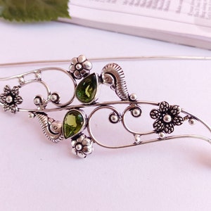 Beautiful Unique vintage handmade silver plated hair clip barrette celtic viking knot hair pin hair clip for women hair pin hair jewelry image 3