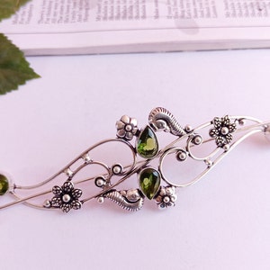 Beautiful Unique vintage handmade silver plated hair clip barrette celtic viking knot hair pin hair clip for women hair pin hair jewelry image 5