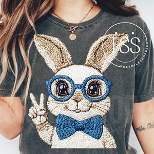 Häschen-Kokette Bogen Png, Ostern Png, Spitze Bogen Häschen Png, Fröhliche Ostern Png, Frühling Png, Spitze Ostern Kokette Png, Faux Stickerei Sublimation