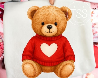 Valentine's Day Teddy Bear PNG Luxury Streetwear Design Coquette Valentines Png Heart Desig Xoxo Yarn ,Trendy Valentine Png,Vday Preppy PNG