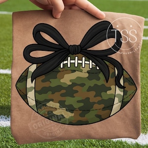 Camo Football PNG: Game Day Sublimation Design (Digital Download)
