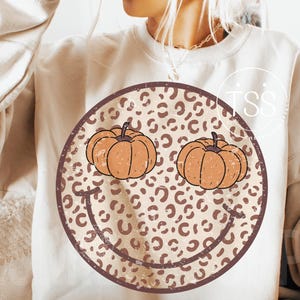 Halloween Smile Face PNG Distressed Smile Fall Happy Face PNG Pumpkin Season Png Sublimation Design Retro Fall Png Digital Download