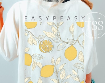 Lemon Shirt Design PNG: Girly Summer Sublimation (Digital Download)