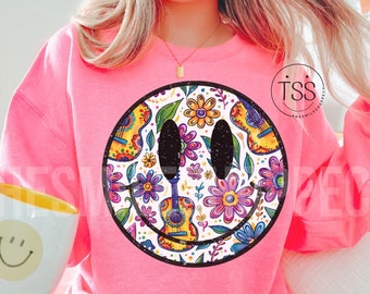 Cinco De Mayo Smile Face PNG: Cowhide Western Sublimation Design (Digital Download)