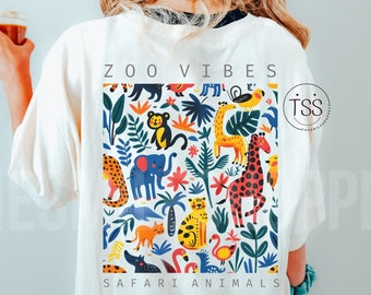 Zoo Vibes Safari Animals PNG: Kids Zoo Trip (Digital Download)