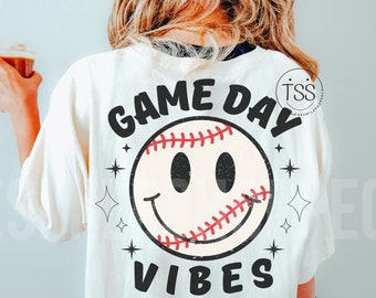 Retro Softball PNG: Game Day Vibes, Sublimation Design (Digital Download)