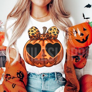 Rétro halloween png coquette léopard arc png effrayant mama png citrouilles pour sublimation de t-shirts téléchargement numérique chemise clipart png
