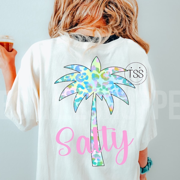 Salty Beach PNG, Salty Springbreak Shirt Design Vaca PNG argyle Palm Tree Sunshine trendy png outdoors png summer shirt png Instant Download