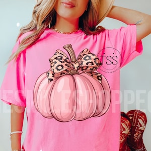 Rétro halloween png rose coquette léopard arc png effrayant mama png citrouille pour sublimation de t-shirts téléchargement numérique chemise clipart