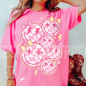 Glimlachgezichtcollage Verontruste glimlach, png Retro geruite glimlach Star Eyes, geruit, roze geruite strikken, png Sublimatieshirt png