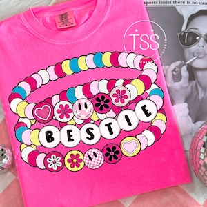 Pulsera de la amistad PNG Cara sonriente PNG Pulsera de cuentas PNG Diseño de camiseta Diseño de sublimación Descarga digital,