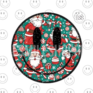 Retro Christmas Png  Distressed smile Face PNG Christmas tree cake png Merry Vibes PNG Sublimation Design Download Print christmas crew png
