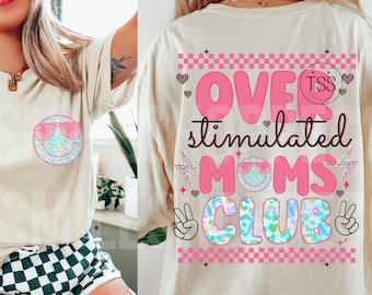 Over stimulated moms club png overstimulated png Leopard Smile Face Png Distressed Smile Sublimation Design preppy png Moms club png