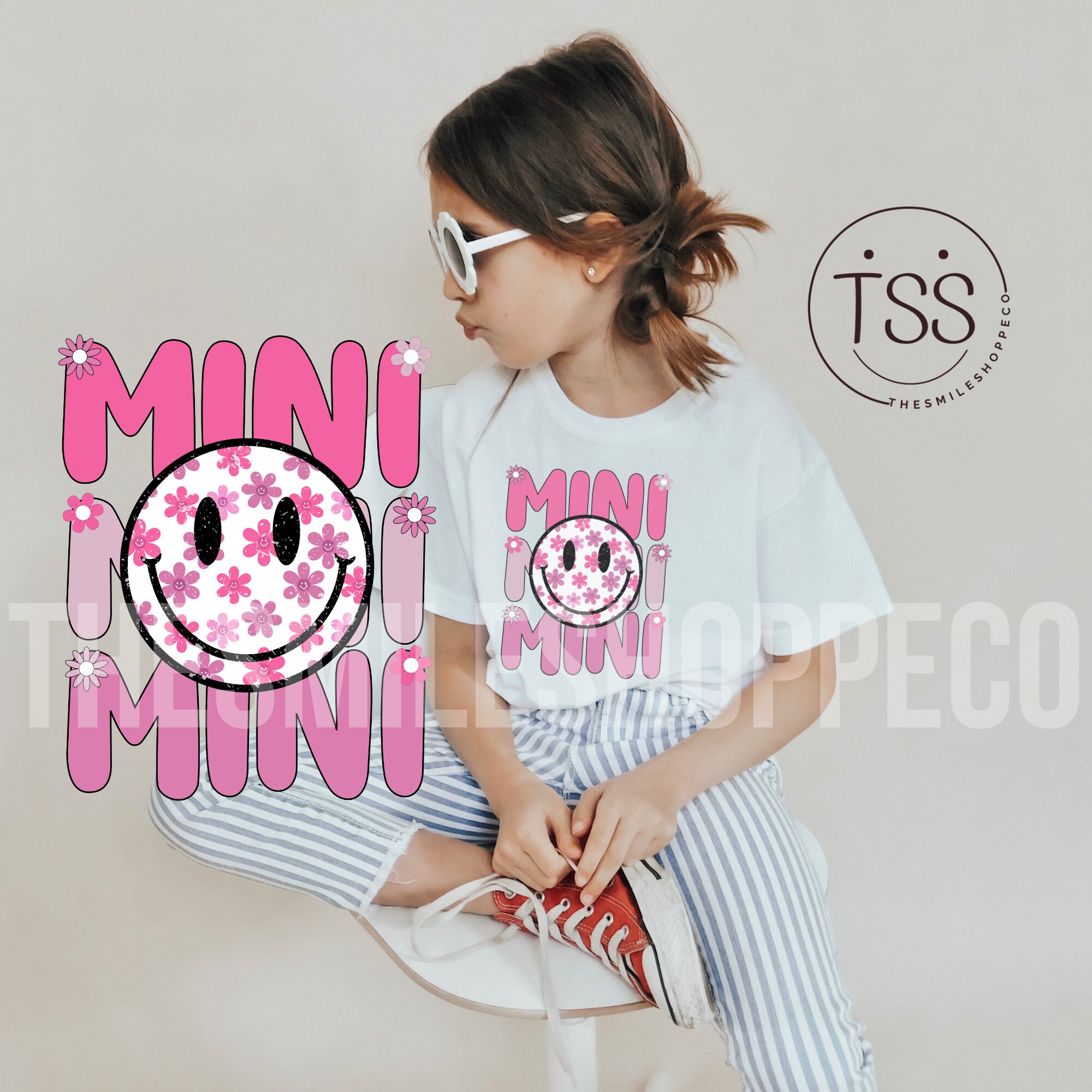 Retro Mama Mini Shirt Png Mama and Mini Png Smile Face Mama Mini