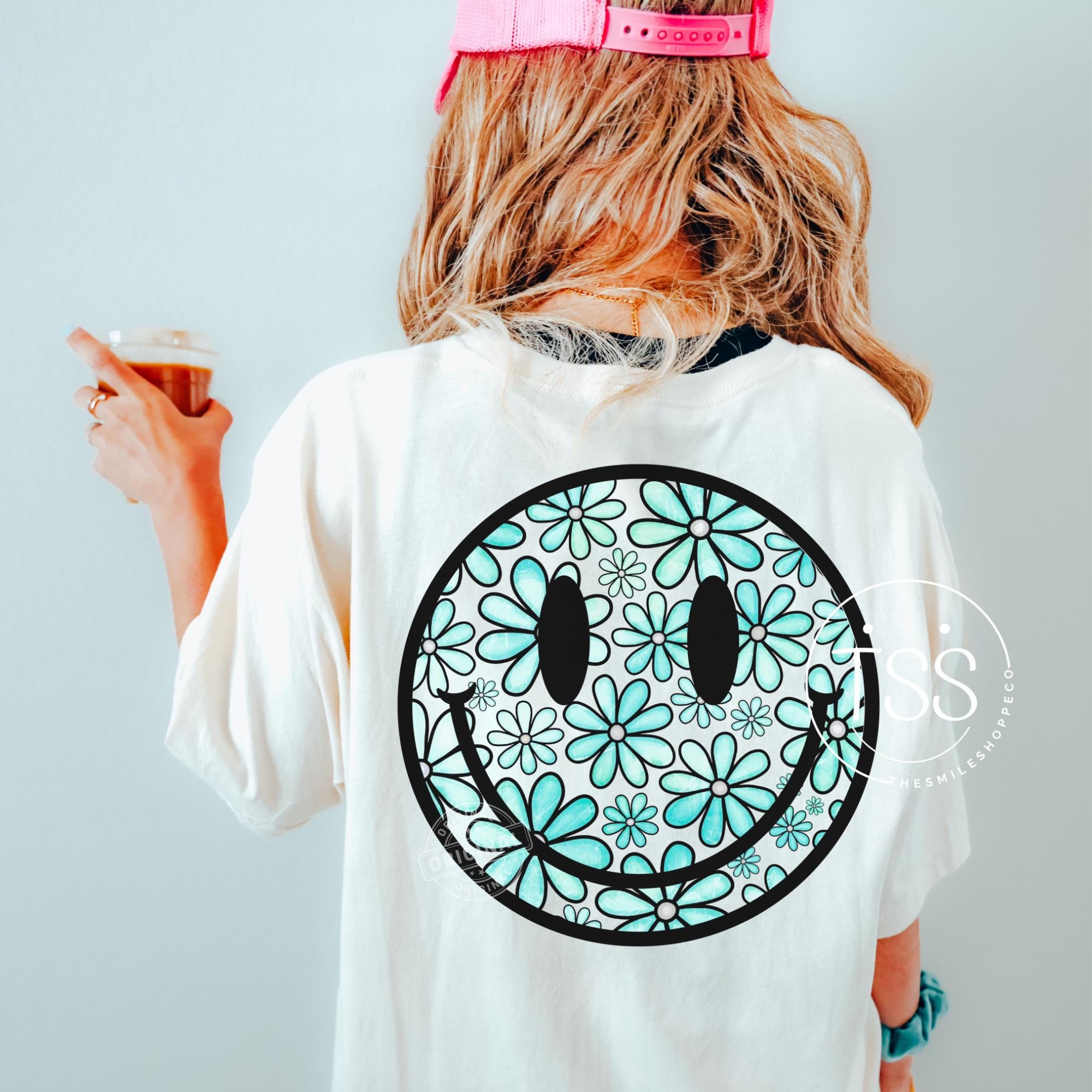 Spring Break Smiley Daisy Smile Face PNG: Retro Floral Smiley, Spring Break Design (digital ...