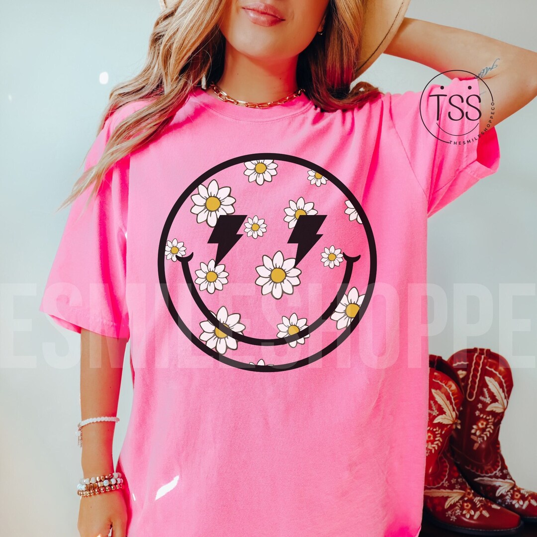 Daisy Smile Png Floral Smile Face Distressed Smile Simple Flower Smile