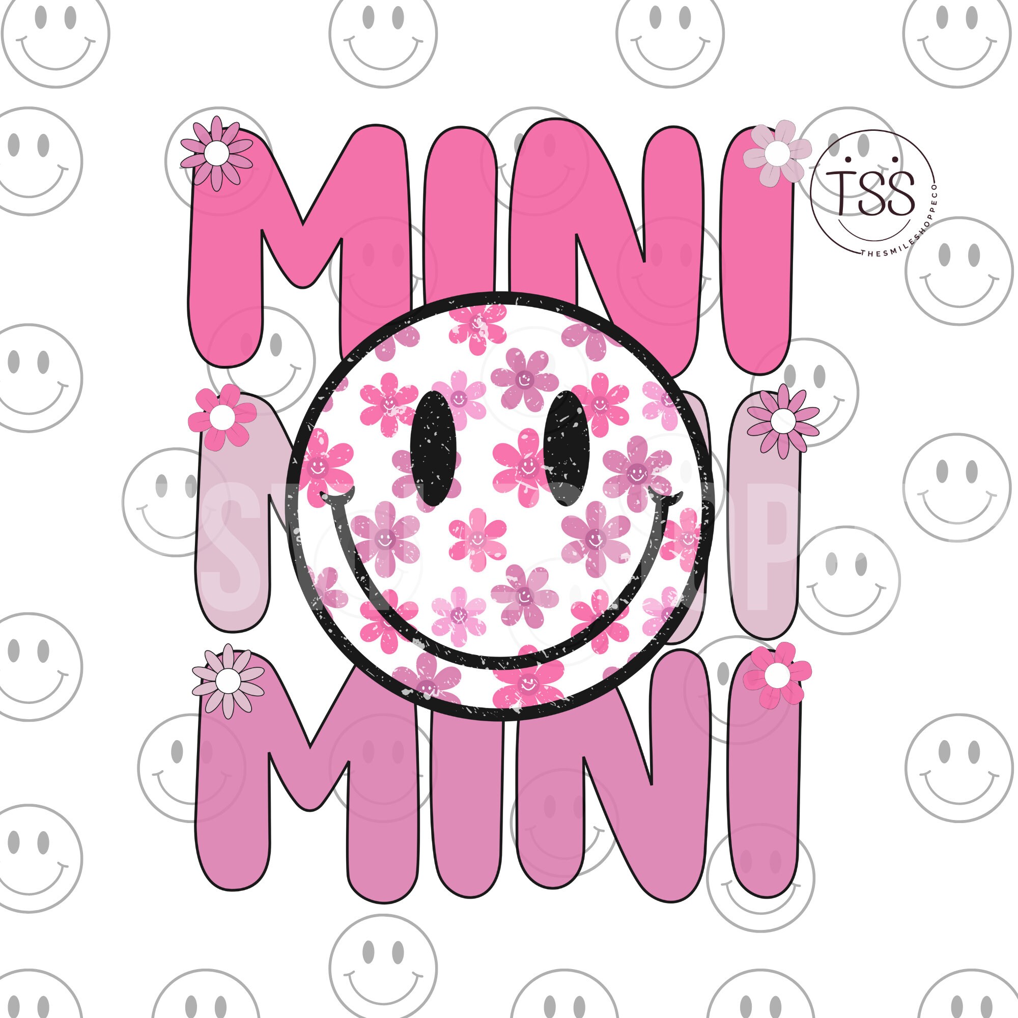 Retro Mama Mini Shirt Png Mama and Mini Png Smile Face Mama Mini
