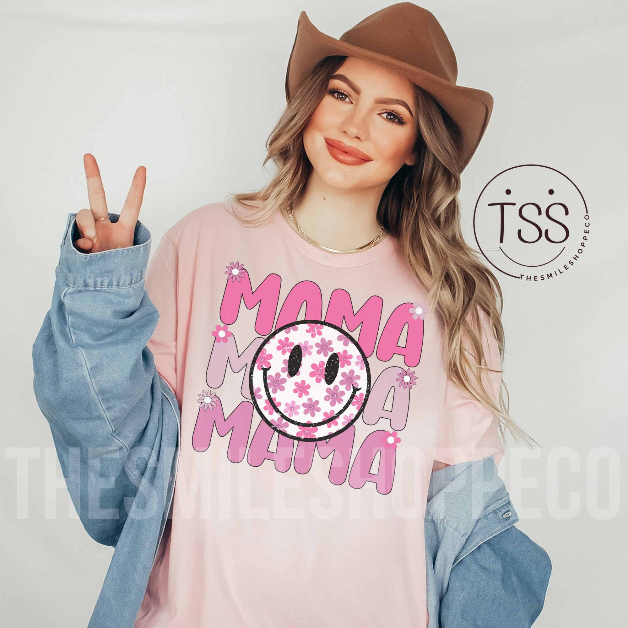 Retro Mama Mini Shirt Png Mama and Mini Png Smile Face Mama Mini