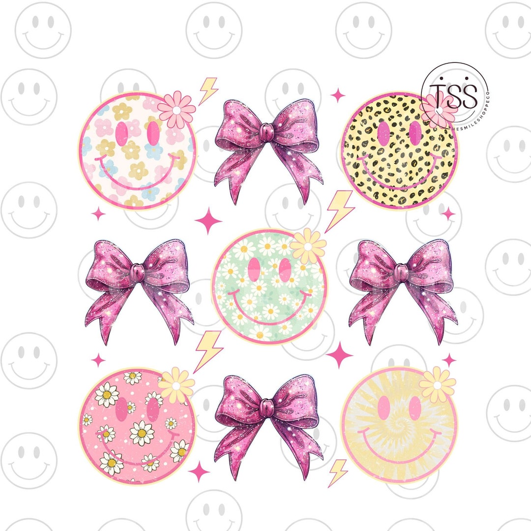 Bows PNG Preppy Pink Trendy Bow