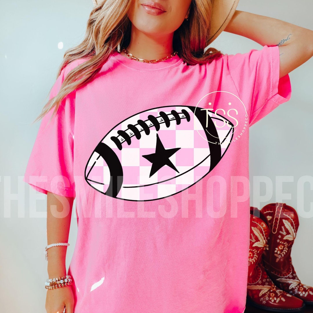 Checkered Football Season PNG: Girly Sports Design (digital Download ...