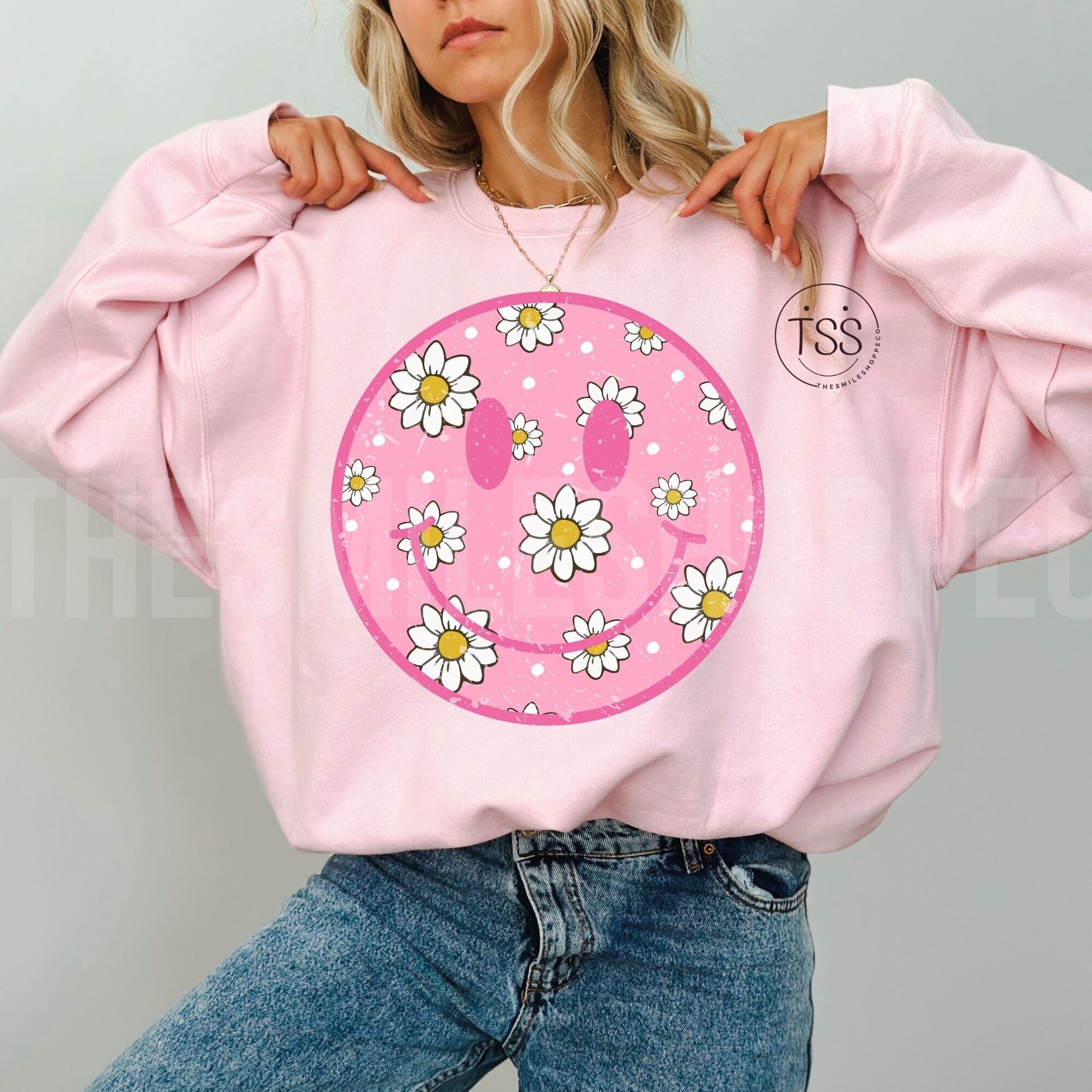 Daisy Smile Png Floral Smile Face Distressed Smile Simple Flower