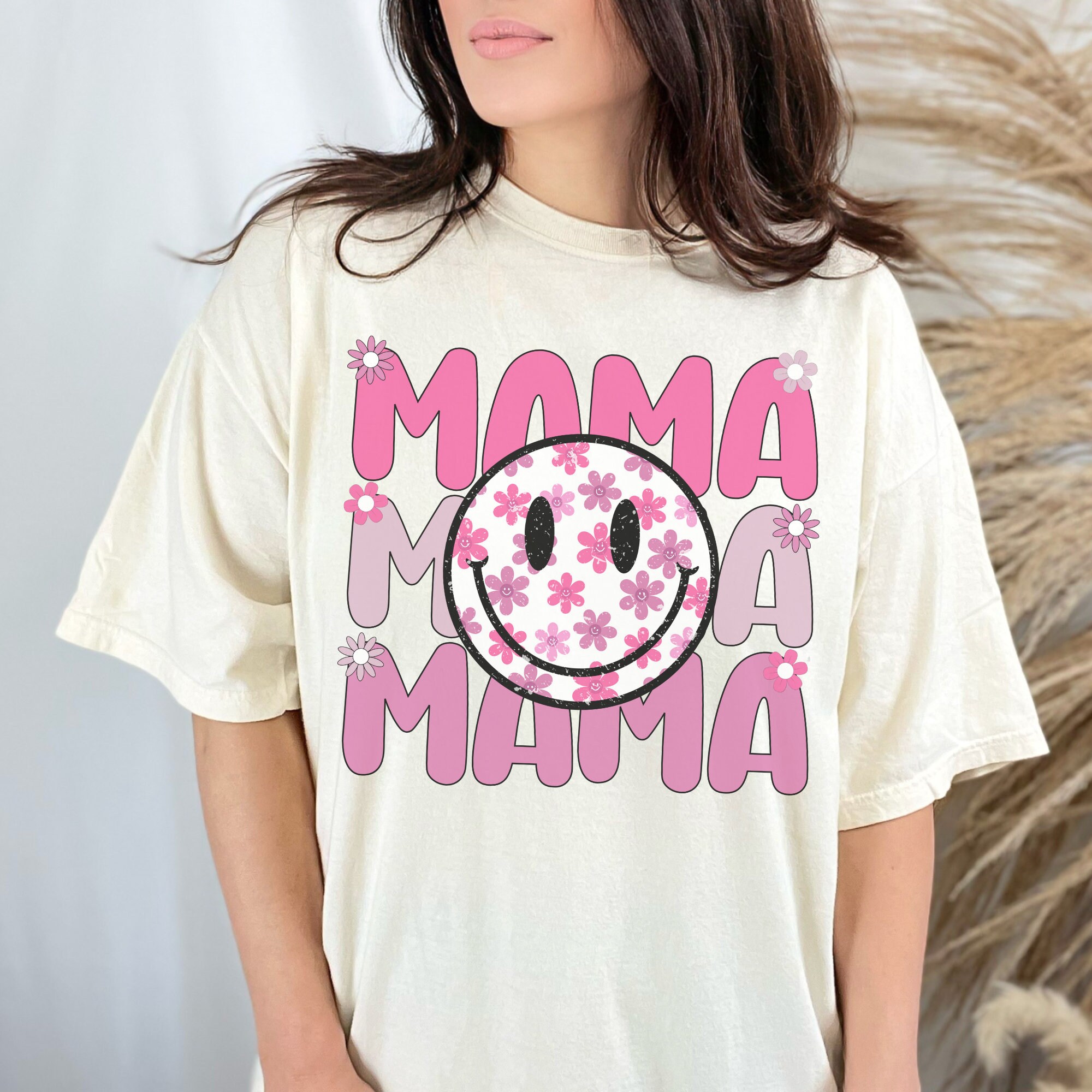 Retro Mama Mini Shirt Png Mama and Mini Png Smile Face Mama Mini