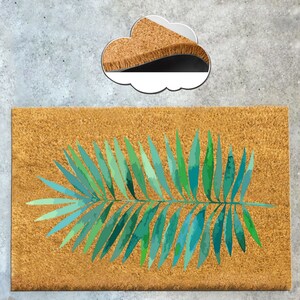 Leaf Doormat, Leaf Outdoor Rug, Green Leaf Doormat, New Home Gift, Wedding Gift, Durable Doormat, Entryway Decoration, Non-Slip Doormat