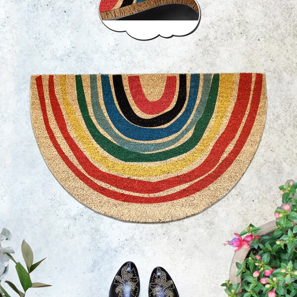 Rainbow Doormat Etsy