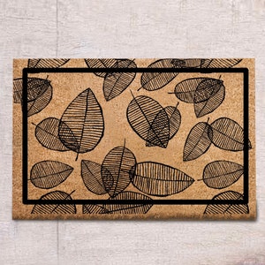 Leaf Outdoor Rug, Leaf Doormat, Cute Entryway Decoration, Leaf Christmas Gift, Durable Doormat, Housewarming Gift Doormat