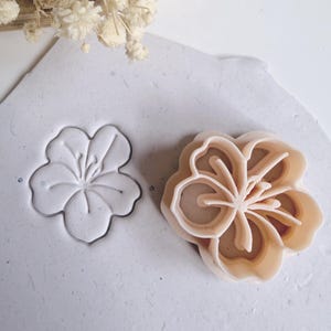 Floral Clay Cutter | S.I. Originals Soft Hibiscus Design