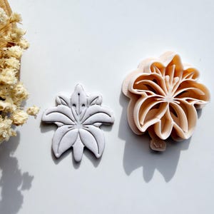 Ausstechform für Trauerlilien aus Polymerclay | Werkzeug zur Herstellung viktorianisch-gotischer Ohrringe | Ausstechform für botanische Tonabdrücke