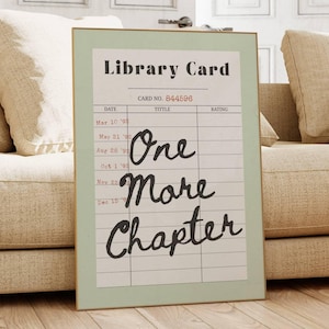 Noch ein Kapitel Poster Bibliothek Karte Druck Buch Liebhaber Wandkunst Leseraum Dekor Ästhetischer Druck Retro Bibliothek Karte Kunst Leseecke Poster