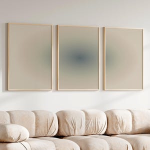 Beige prints, 3 piece wall art, Aura energy spiritual gradient print, Y2k decor, Aesthetic room decor, Zen wall art, Affirmation poster