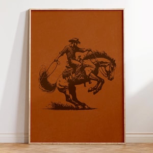 Western-Cowboy-Druck, Western-Cowboy-Druck, Western-Wandkunst, Boho-Cowboy-Druck, Wilder Westen-Plakat, rustikaler Western-Druck