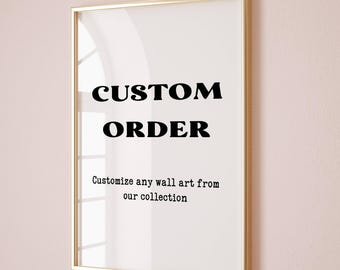 Personalized wall art, Customized digital print, Trendy personalized art, Custom wall poster, Personalized apartment decor, Custom art print