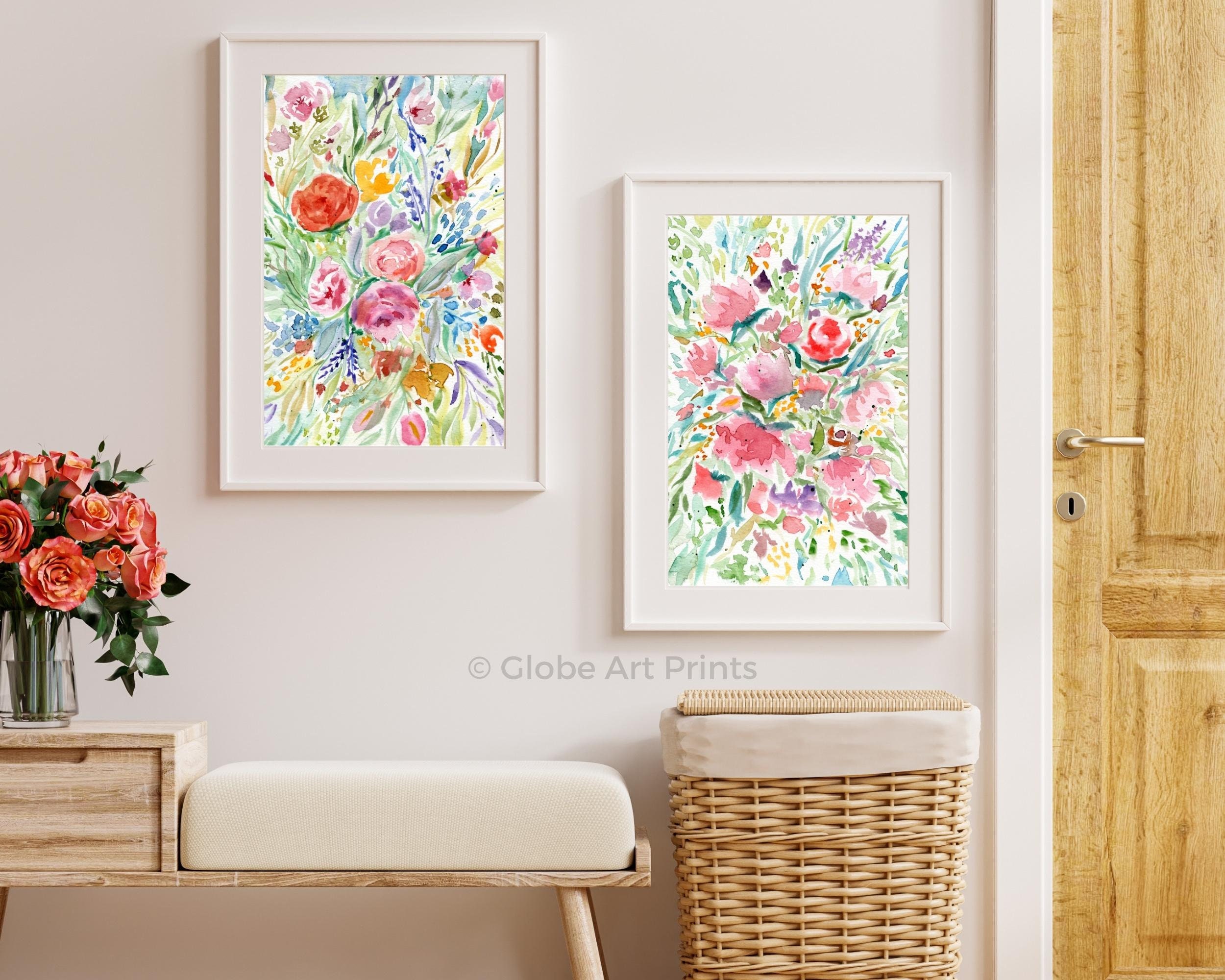 Floral Watercolor Art Print Floral Bouquet Painting Floral - Etsy