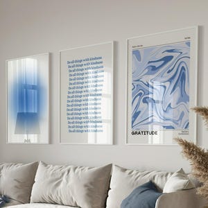Aura Poster 3 Piece Wall Art, Aura Energy Spiritual Gradient Print, Y2K Decor, Aesthetic Room Decor, Zen Wall Art, Affirmation Poster