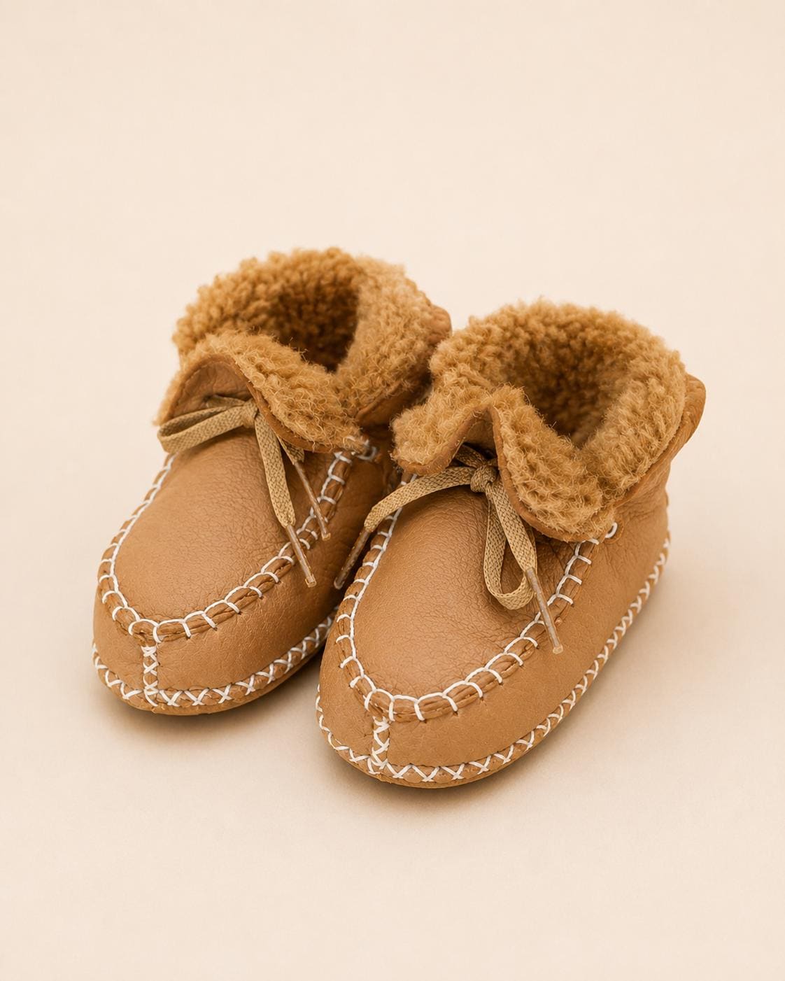 Handmade Genuine Leather Baby Booties - Soft Unisex Infant Shoes