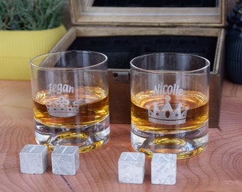 Verre à whisky Groomsmen, cadeau du meilleur homme gravé sur mesure, cadeau personnalisé pour lui, verres à whisky frère monogrammés